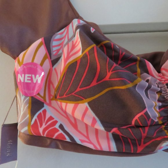 MAAJI Shimmering Cognac Cumbia Reversible Off Shoulder Bikini Top Size US M NWT - Picture 6 of 15